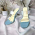 Womens Sky Blue Clear Straps and Heels X DC Mumbai